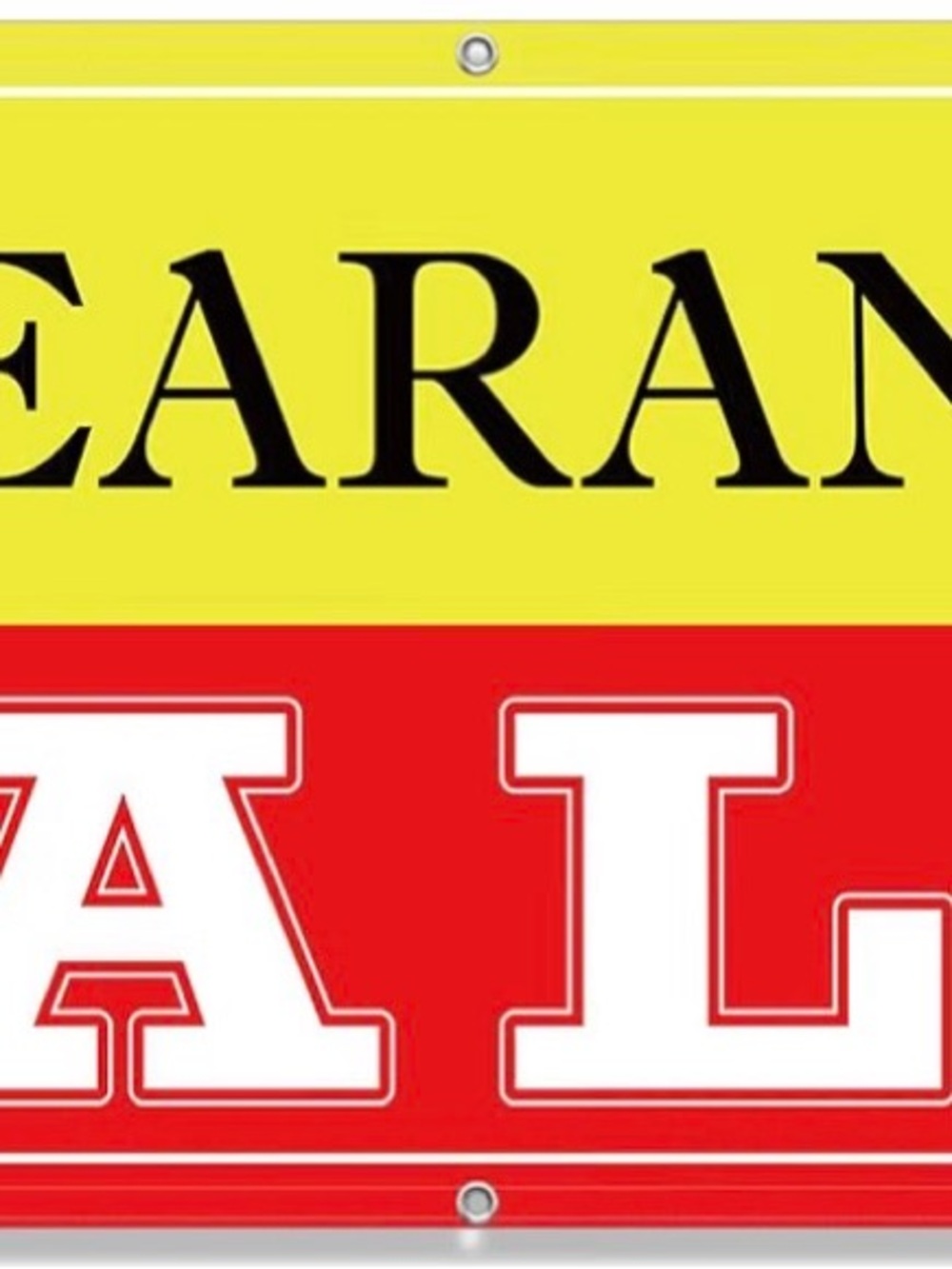 Yellow and Red Clearance Sale Sign - Home Accents